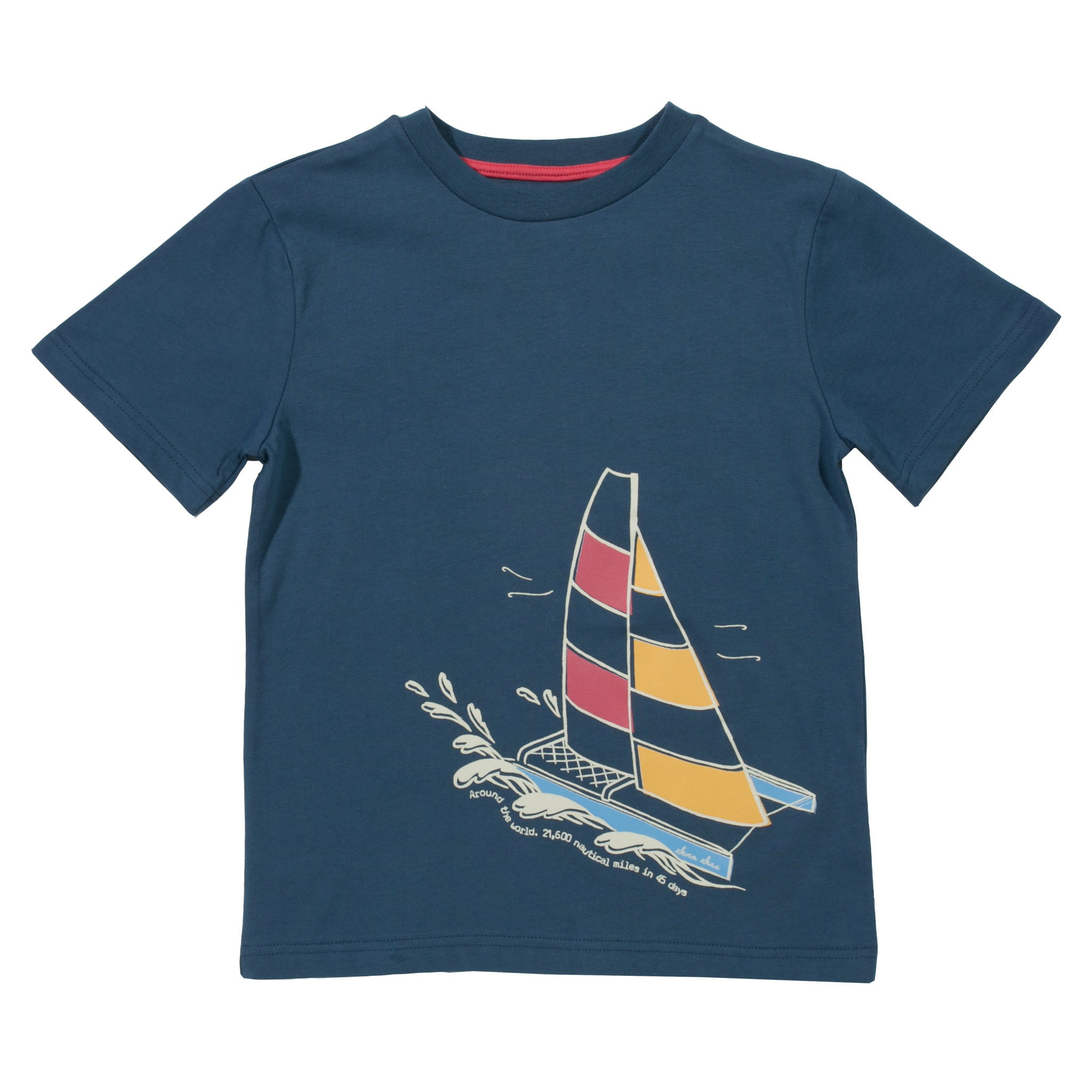 Boys short sleeve T-shirt with sailing image